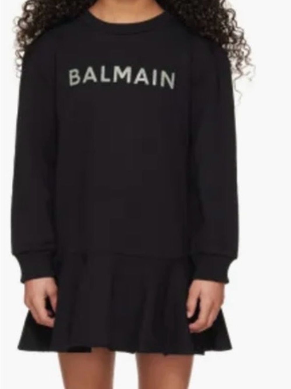 Balmain Kids Crewneck Dress logo tennis skirt monogram